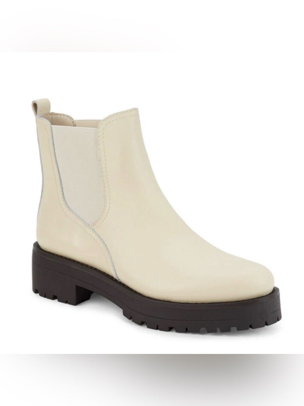 Sam Edelman Justina Chelsea Boots Women's Size Women's 9 Ivory Cream Chunky